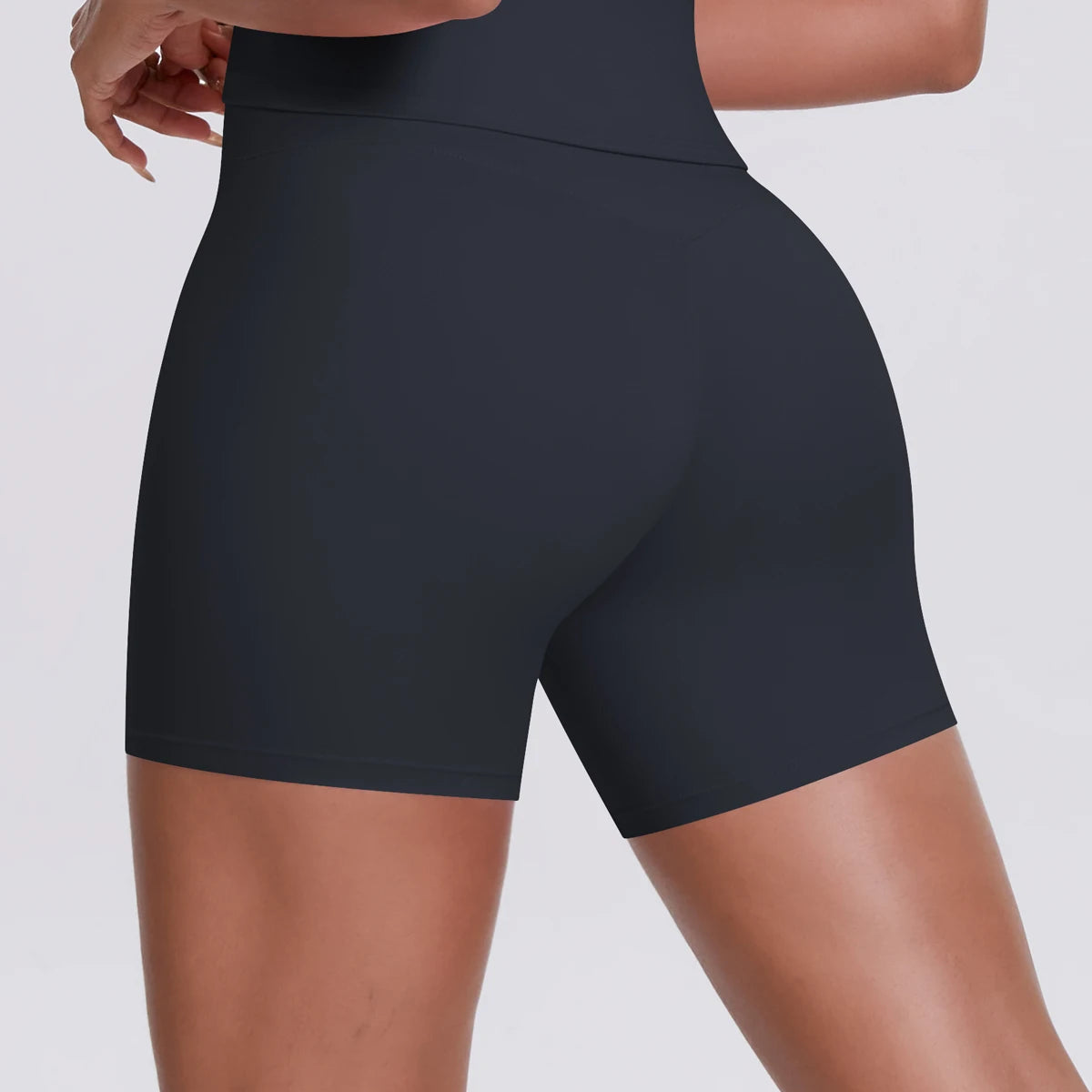 V-waist workout shorts