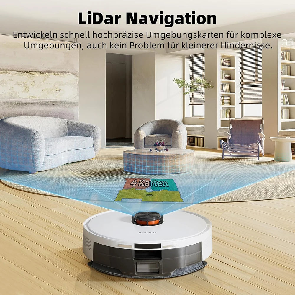 ROIDMI EVE ROOK Vacuum Cleaner Robot Suction Station 5000Pa Vacuum Robot Mopping for Pet Hair Self-cleaning App Voice Control