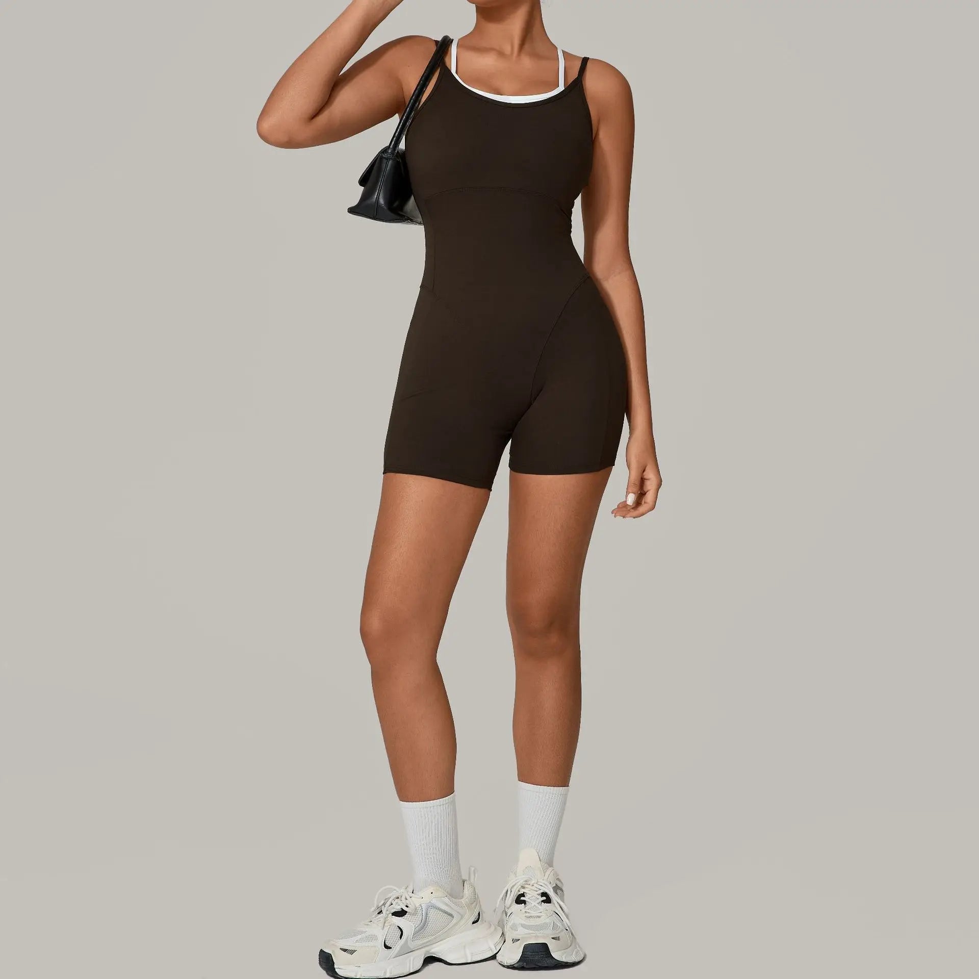 Playsuit with back cutout
