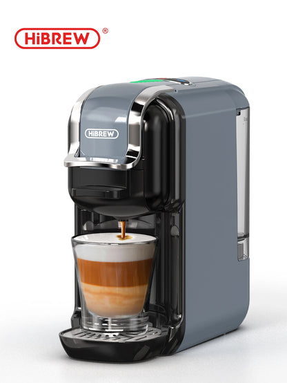 HiBREW 5-in-1 Multi-Capsule Coffee Machine – Compatible with Nespresso, Dolce Gusto, ESE Pods, Ground Coffee & K-Cups | Hot & Cold Brew | 20-Bar Pressure System