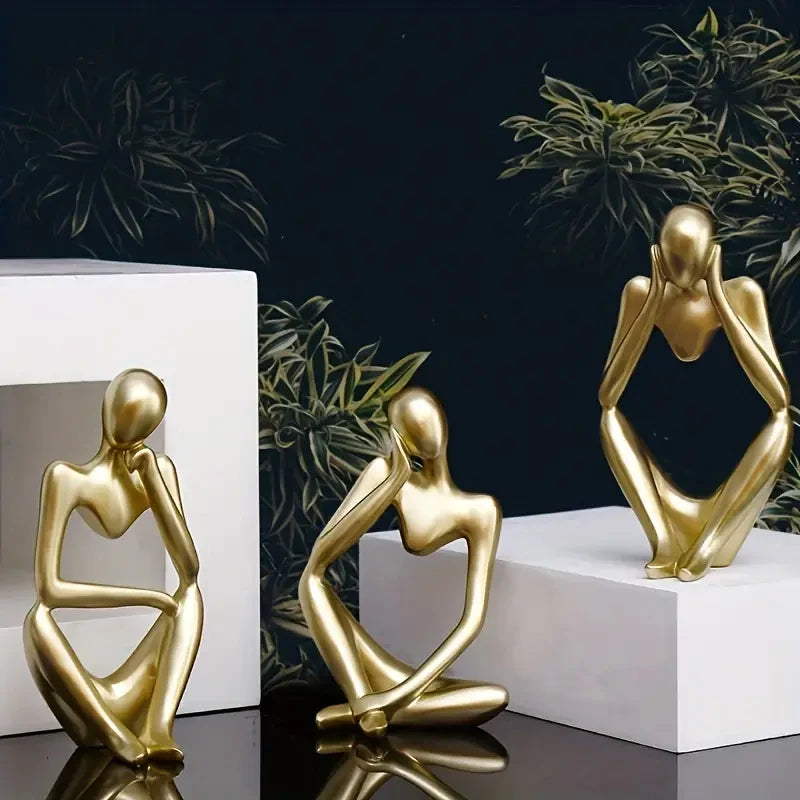 Nordic Unity: Escultura abstracta de pareja para decoración moderna