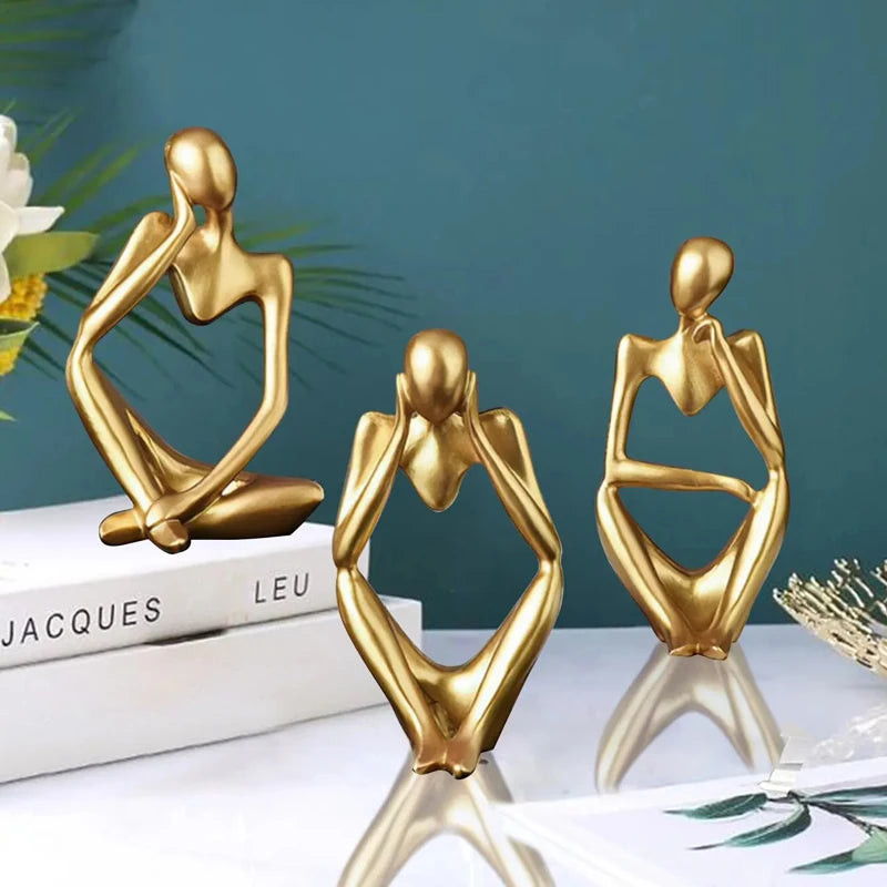 Nordic Unity: Escultura abstracta de pareja para decoración moderna