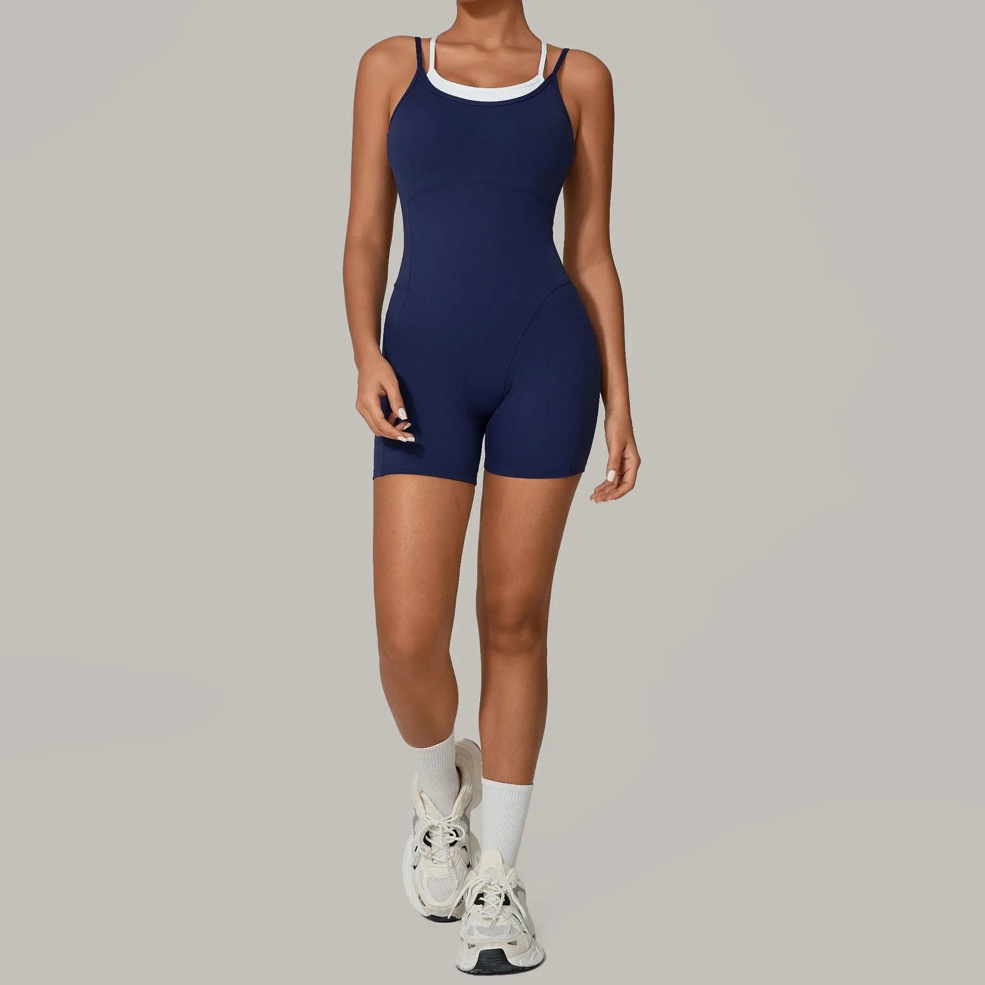 Playsuit with back cutout