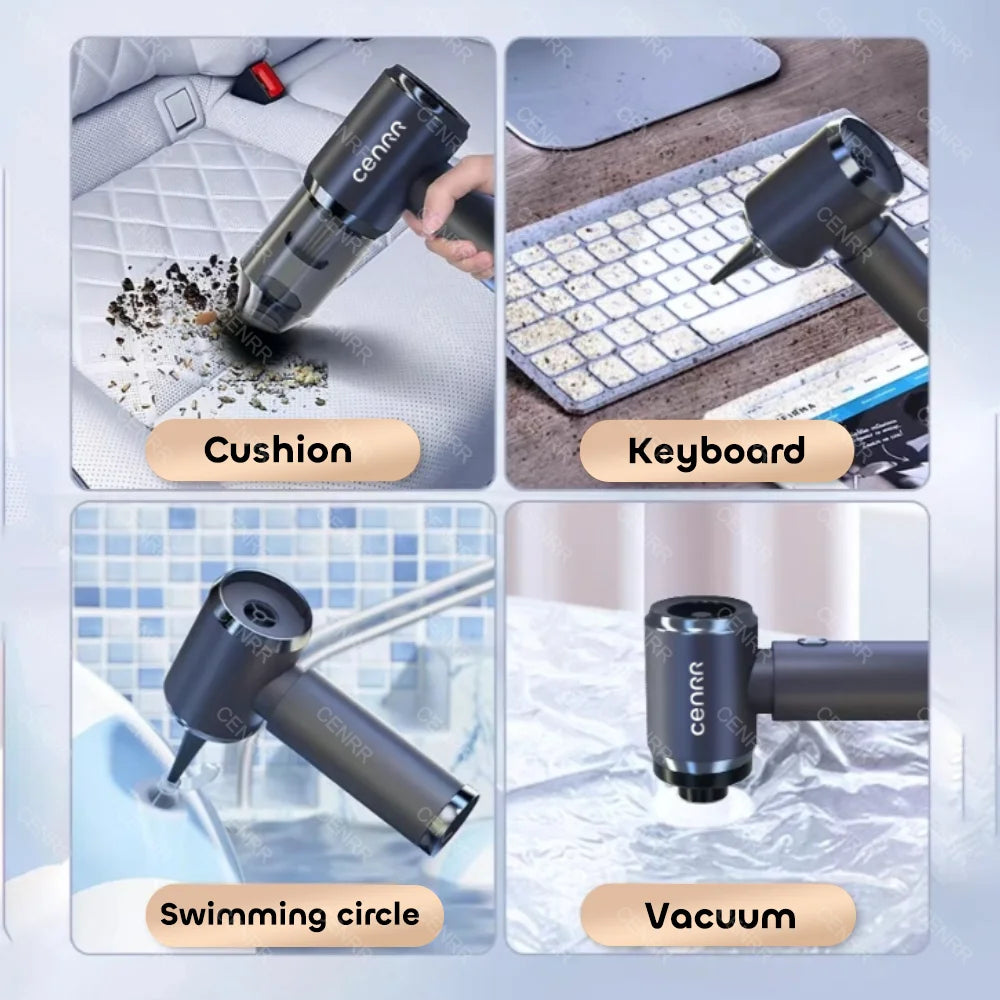 ENRR 210000Pa Mini Handheld Car Vacuum – Wireless & Powerful