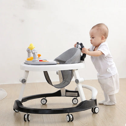 Multifunctional Baby Walker with Music – Anti-Rollover, Anti-Fall, and O-Leg Prevention – Unisex Design for Infants