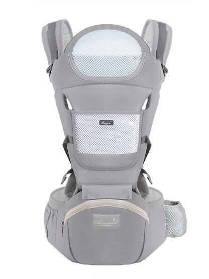 Ergonomic Baby Carrier with Multifunctional Waist Stool – Multi-Use Kangaroo Bag for Newborns to Toddlers